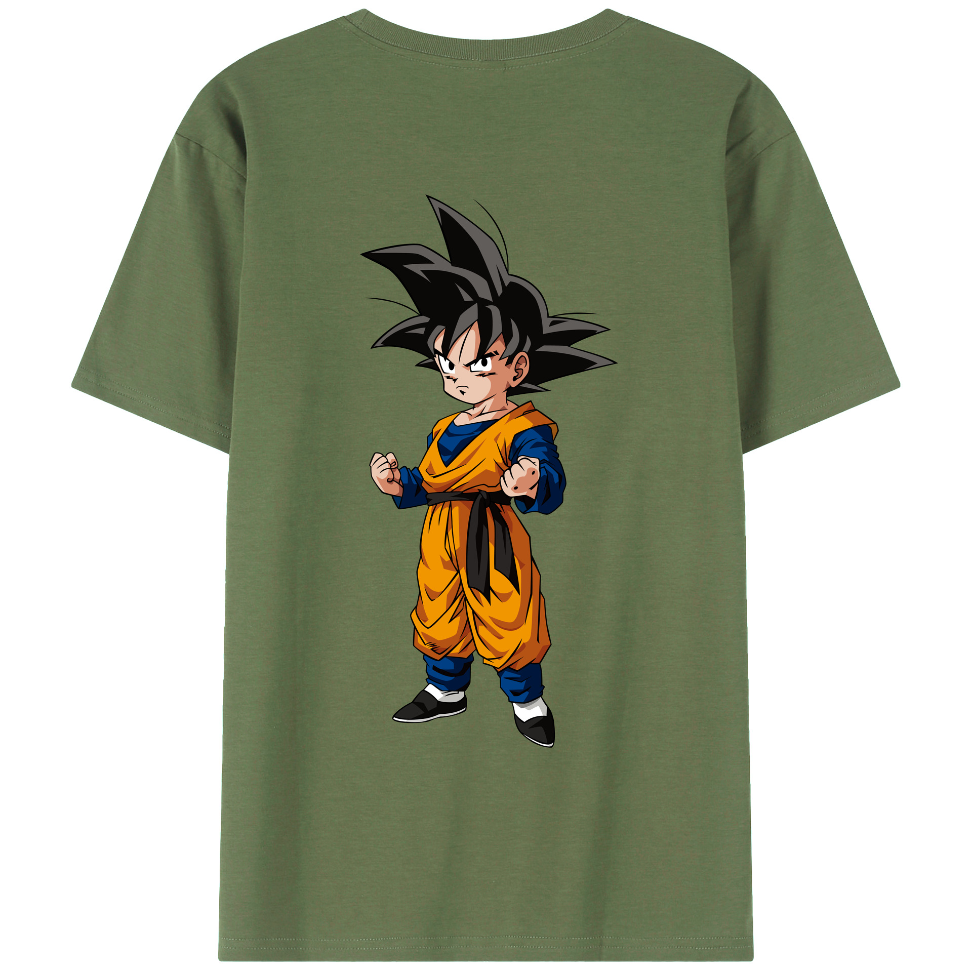 （画像用） ドラゴンボール 孫悟空（そん ごくう）Son Goku カカロット DRAGON BALL Kakarotto 綿100％ メンズ半袖Tシャツ（バックプリント） 通気性